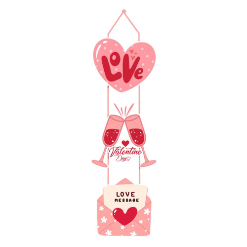 Décoration de porte en forme de cœur pour la Saint-Valentin