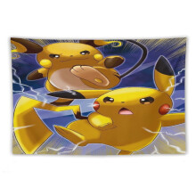 Pikachu gobelin fali dekoráció nappaliba, hálószobába