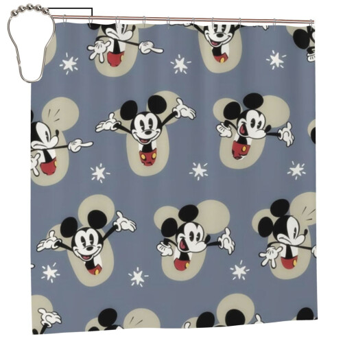 Mickey Mouse shower curtain waterproof polyester one size