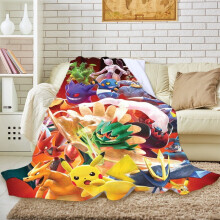 Pikachu fleece blanket soft warm 150x200 cm