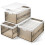 Faltbare Aufbewahrungsbox mit Deckel, 3er-Pack, stapelbar, Kunststoff 4