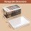Faltbare Aufbewahrungsbox mit Deckel, 3er-Pack, stapelbar, Kunststoff 6