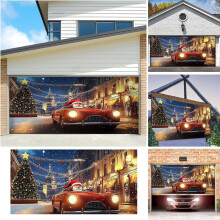 Weihnachtliches Garagentorbanner mit Schneeflocken-Set