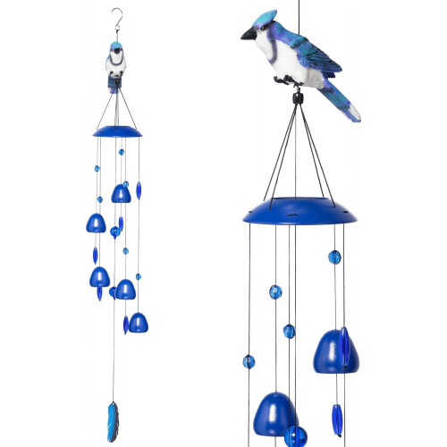 Blue Jay -tuulikello kelloilla, puutarhakoriste, 40 tuumaa