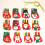 12er-Packung Weihnachtsstrumpf-Ornamente aus Holz 1