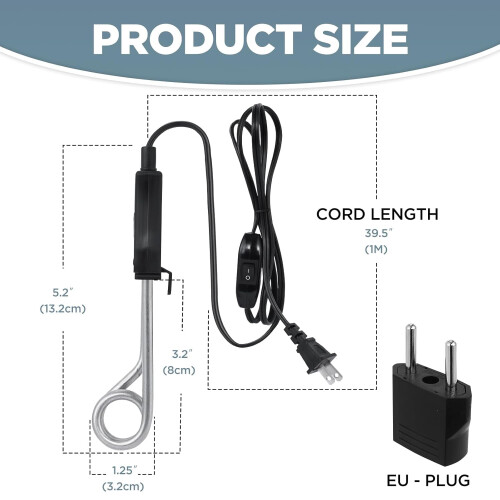 Immersion Cup Heater 300W 120/240V Dual Voltage 1