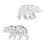 Molde de silicona para velas con forma de oso polar, resistente y multiusos. 6