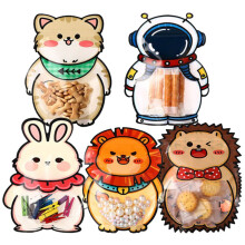 Pink Candy Bag with Window, Hedgehog Shape, 10 pcs