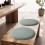 Round Solid Wood Stool with Thick Cushion12-inch 4