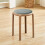 Round Solid Wood Stool with Thick Cushion12-inch 5