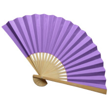 Ventaglio pieghevole in carta di bambù, colore viola