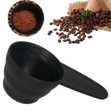 Maatlepel met schaalverdeling, zwart, korte steel, 1 set
