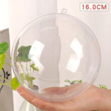 Clear Acrylic Christmas Tree Ball Bauble 14 cm