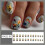 Unhas postiças quadradas curtas com flores 3D, 24 peças 4