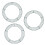 Conjunto de 3 guirlandas redondas de metal de 30 cm (12 polegadas) 1