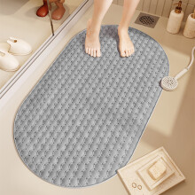Antislip douchemat ovaal met zuignappen 27,1 x 15,3 inch