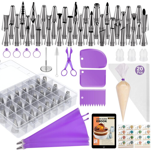 Cake Decorating Kit with55Tips22Pastry Bags