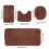 Ensemble de tapis de bain antidérapants 4 pièces, lavables et à séchage rapide 3