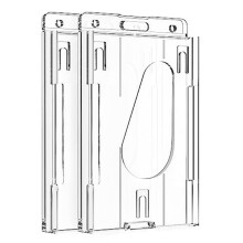 Suport vertical pentru insignă din plastic dur cu fantă pentru degetul mare, 2 buc.