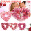 Hjerteformet krans farverig Valentinsdagsdekoration 1