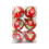 Clear Painted Christmas Tree Balls Red 6 pcs 1