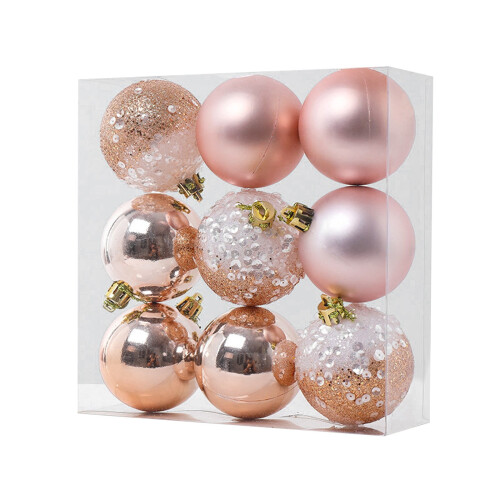 Blue Christmas Balls 6cm 9 Pack