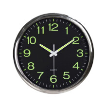 Laxiabr Wall Clock Black 12 Inch Silent Quartz