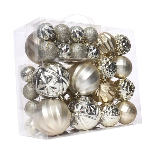 Christmas Balls Champagne Gold 46 pcs