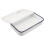 Enamel roasting pan with lid white rectangular 13x9 inch 6