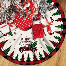 Jupe de sapin de Noël motif bonhomme de neige 91 cm