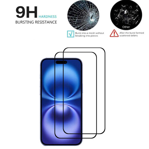 iPhone 16Pro skärmskydd 6,3" härdat glas 2-pack 1
