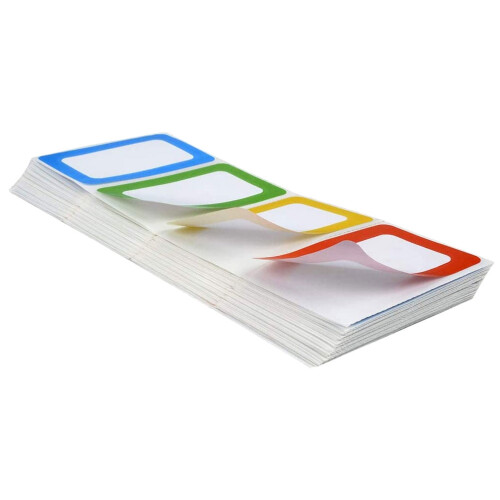 WSTEER name tag stickers writable self-adhesive 200 pcs
