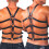 Men's PU Leather Suspenders Harness Black Adjustable 2