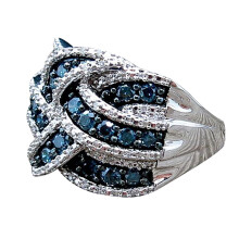 YUEHAO blue sapphire ring for women 925 silver