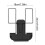 Foldable Metal Reading Stand Black 7.1in 3-Angle 4