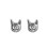 Pendientes retro con forma de gato, de temática oscura e hipoalergénicos. 5
