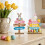 Panneau de table en bois style ferme avec lapin de Pâques (1 pièce) 5