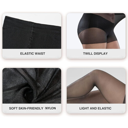 Διαφανές καλσόν Plus Size20D2-Pack Queen Size Tights 2