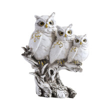 Owl Figurine Home Decor White Sculpture 1 Piece