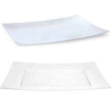 Bandeja de servir Lillian transparente y perlada, 9x13 pulgadas, paquete de 5