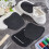 Copriscarpe in pelle nera con lacci, pelle bovina, 2 pezzi 4