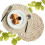 Set van 6 ronde placemats van geweven stro, 35,5 cm 1