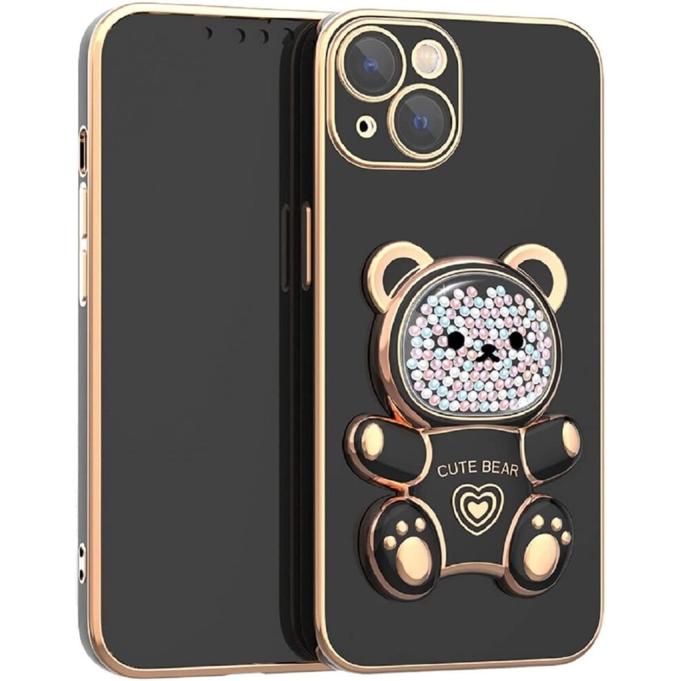 Bear Stand Case For Iphone 12 Pro Max Tpu 1Pc Black 301029614408