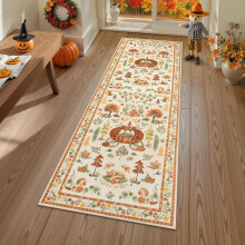Christmas runner rug red non-slip washable 2x5 ft