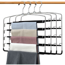 Pants Hangers Swing Arm 4 Pack Non-Slip Closet Organizer