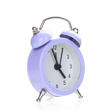 Miyuadkai alarm clock purple twin bell silent stainless