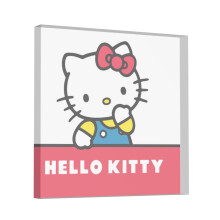 Targa in acrilico di Hello Kitty con citazione motivazionale.