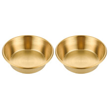 Sausskål i rustfritt stål, gyllen, 6 cm, 2 stk.