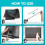 Cancelletto per cani RUseeN per scale, alto 72 cm e largo 110 cm. 7