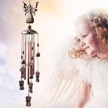 Carillon éolien en tuyaux de laiton avec ornements d'anges